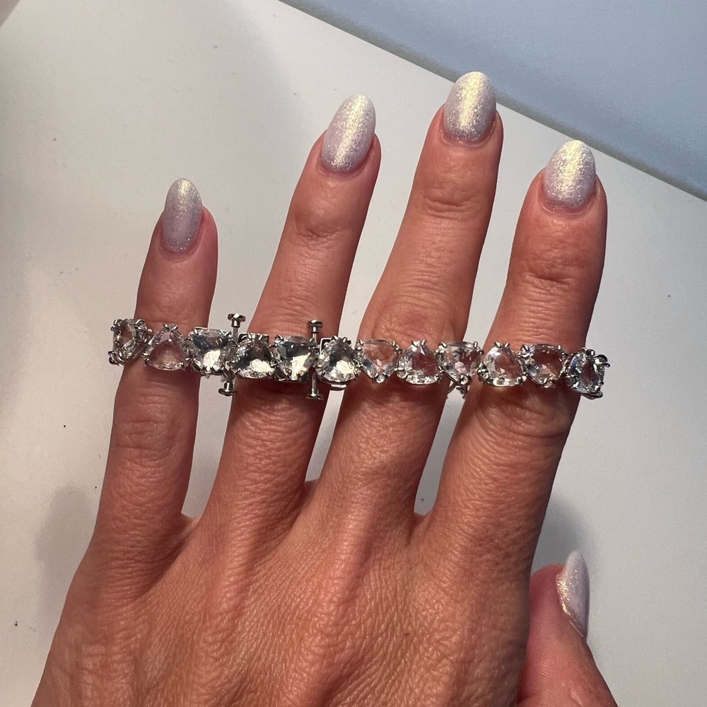 Elegant Silver Crystal Bracelet Swarowski